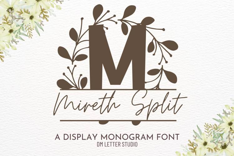 Preview of Mireth Split Monogram Font