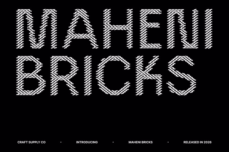 Preview of Maheni Bricks Font