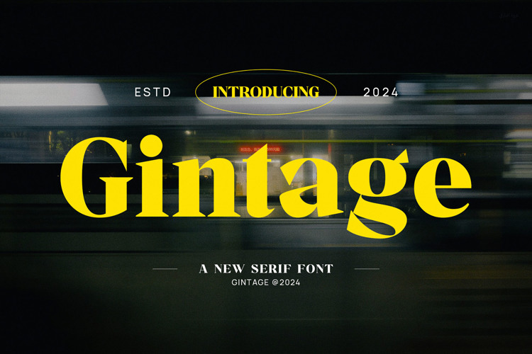 Preview of Gintage Font