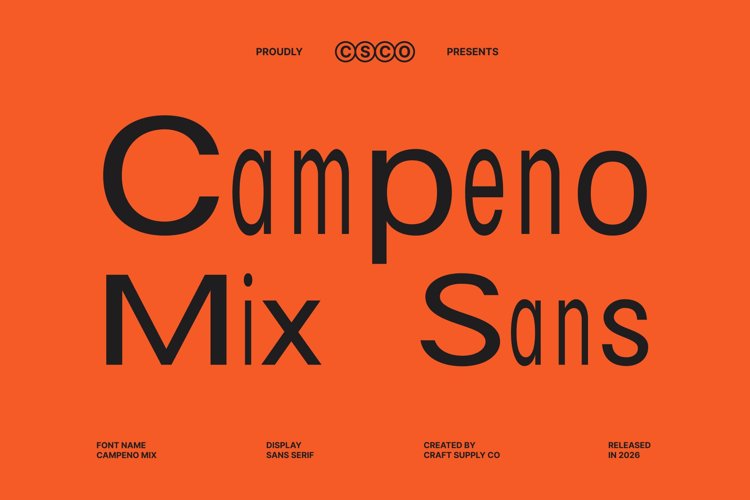 Preview of Campeno Mix Font