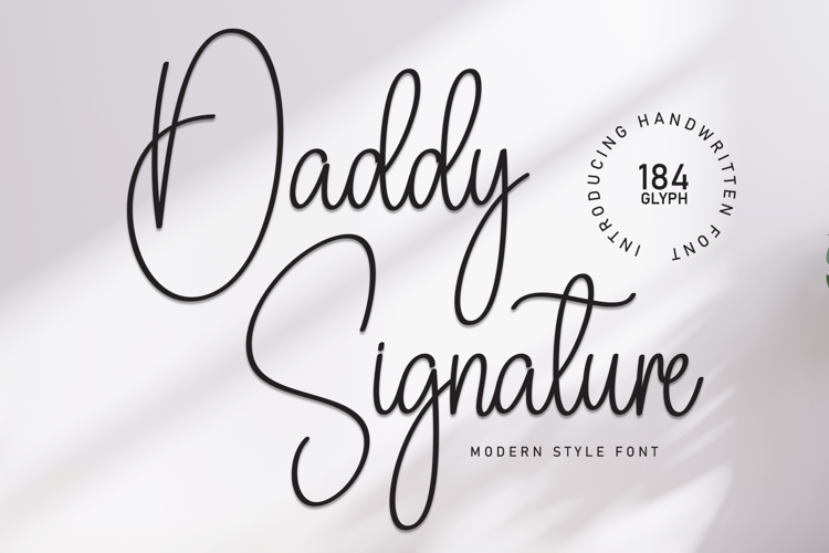 Preview of Daddy Signature Font