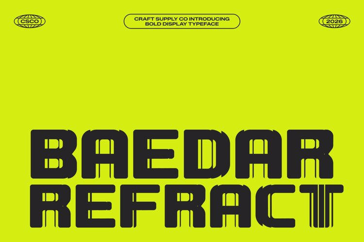 Preview of Baedar Refracted Font