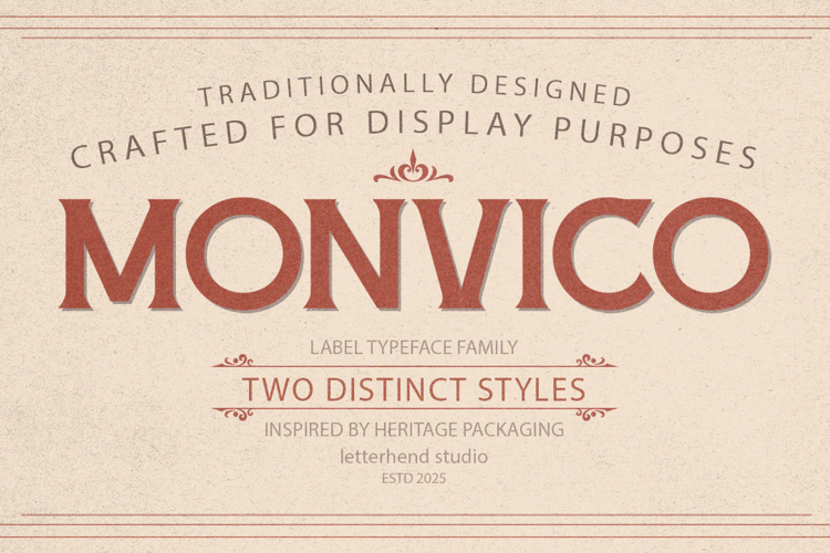 Preview of Monvico One Font