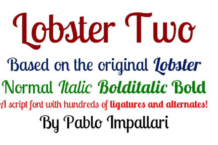 Lobster Two Font
