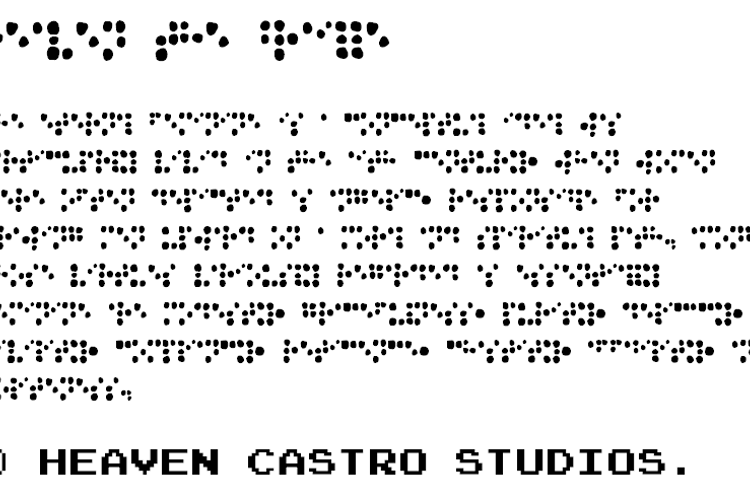 Heaven the Braille Font