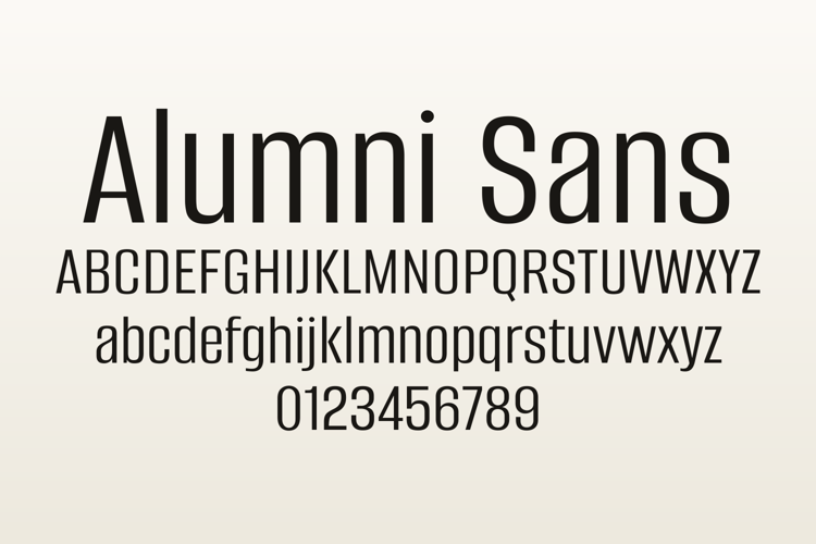 Preview of Alumni Sans Font