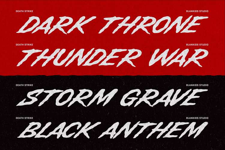 Preview of Death Strike Font