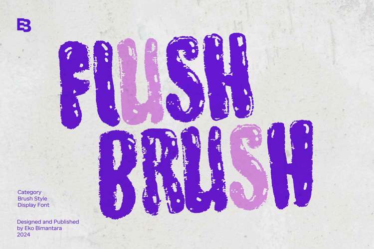 Preview of Flush Brush Font