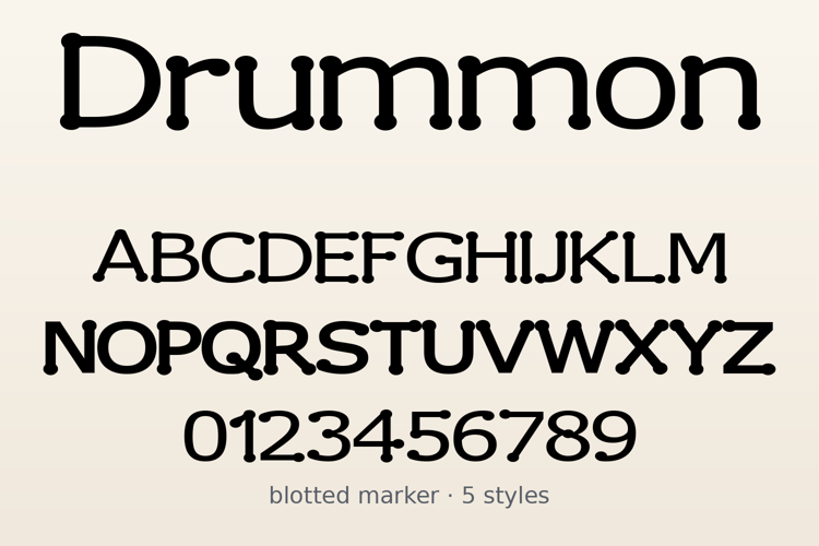 Preview of Drummon Font