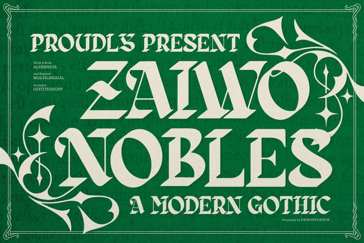 Preview of Zaiwo Nobles Font