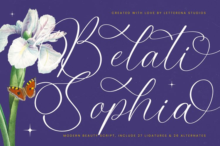 Preview of Belati Sophia VERSION Font