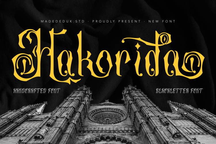 Preview of Hakorida Blackletter Font