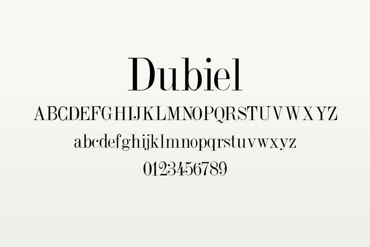 Preview of Dubiel Font