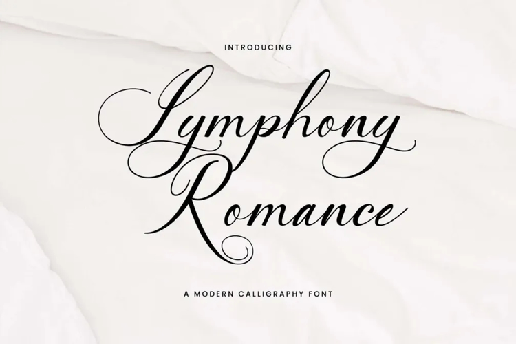 Preview of Symphony Romance Wedding Fancy Font