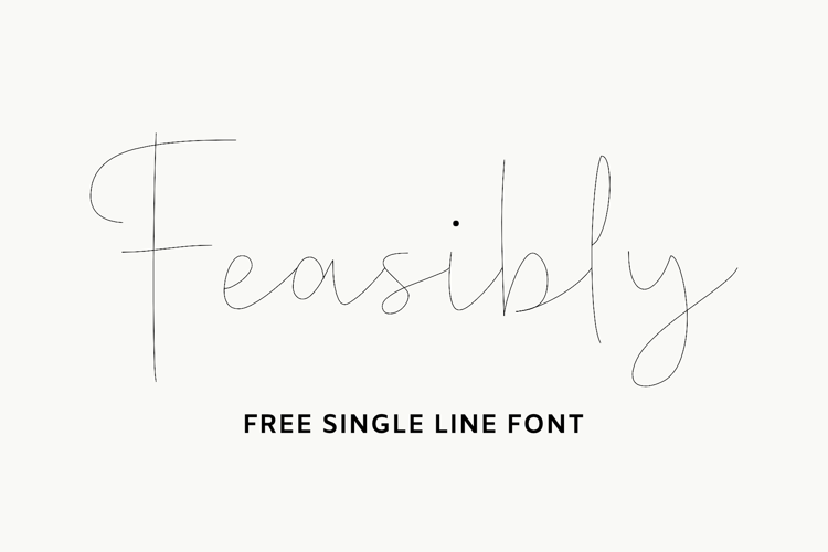 Feasibly Single Line Font