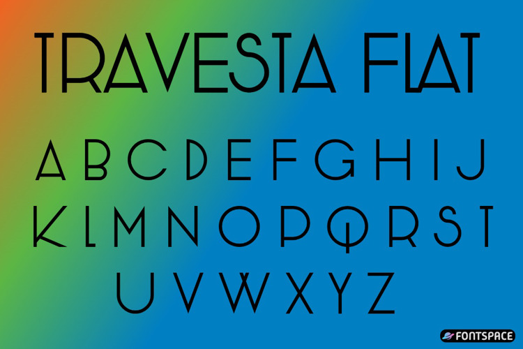Preview of Travesta Flat Font