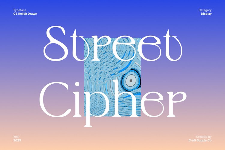 Preview of CS Relish Drawn Font