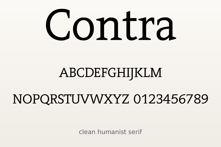 Preview of Contra Font