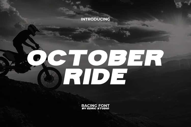 Preview of October Ride Font