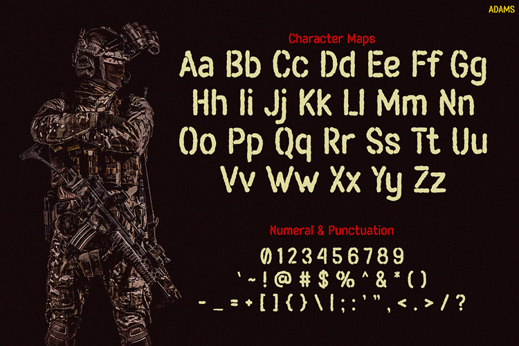 Preview of ADAMS Font