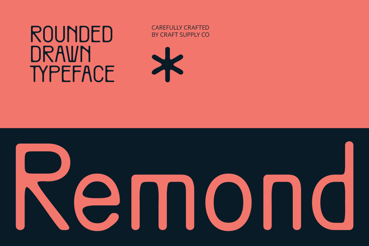 Preview of Remond Rounded Drawn Font