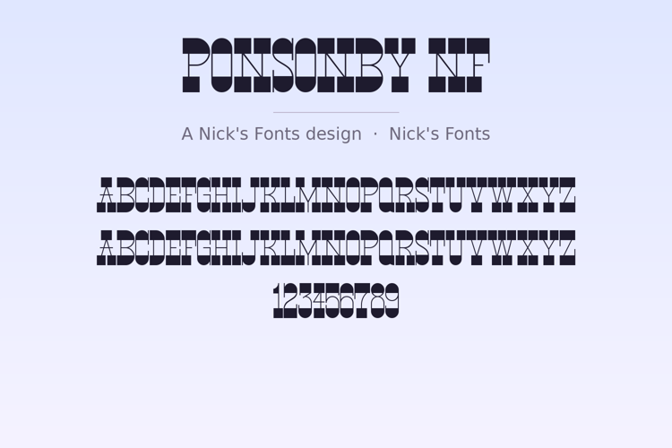 Preview of Ponsonby NF Font