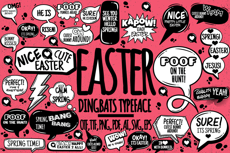 Preview of EASTER BUBBLES Font