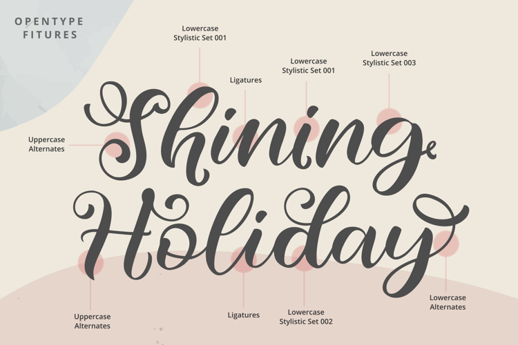 Shining Holiday On Font
