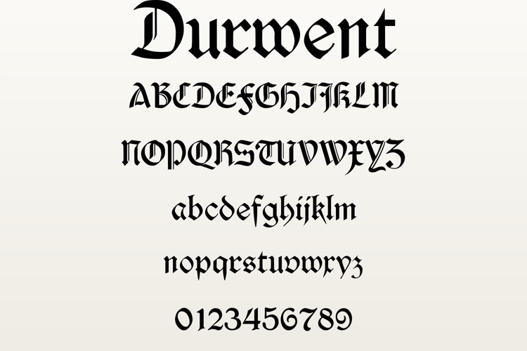 Preview of Durwent Font