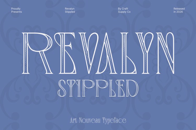 Preview of Revalyn Stippled Font