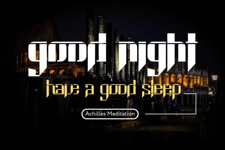 Achilles Meditation Font