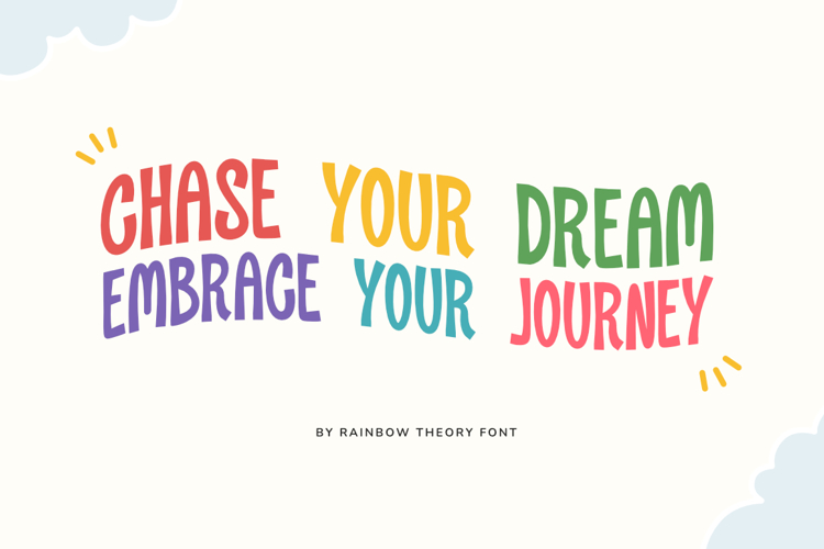 Preview of Rainbow Theory Font