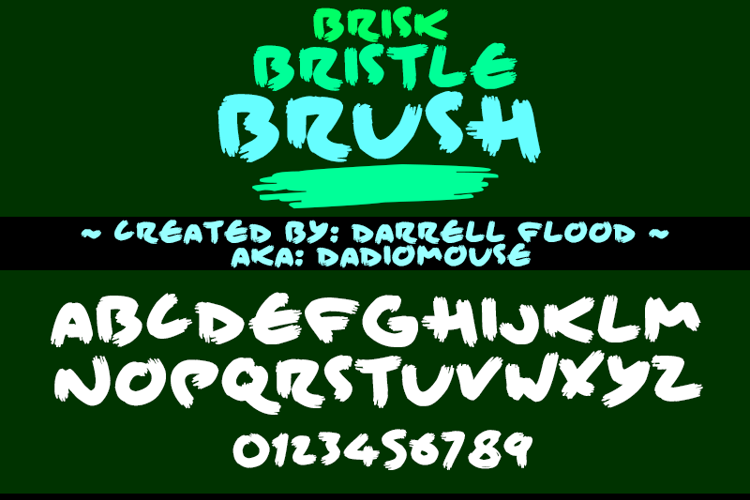 Brisk Bristle Brush Font