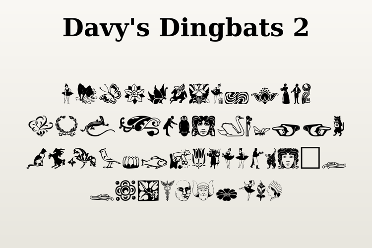 Preview of Davys Dingbats 2 Font