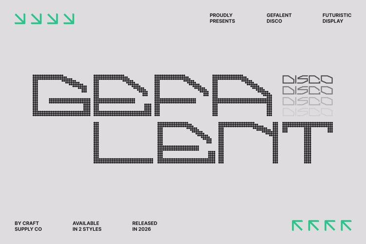 Preview of Gefalent Disco Font