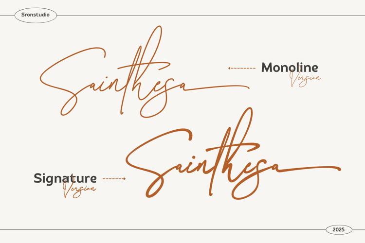 Sainthesa Signature Font
