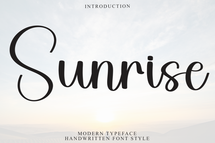 Preview of Sunrise Font