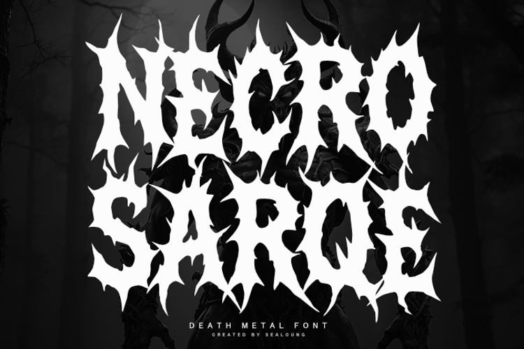 Preview of Necro Sarqe Font