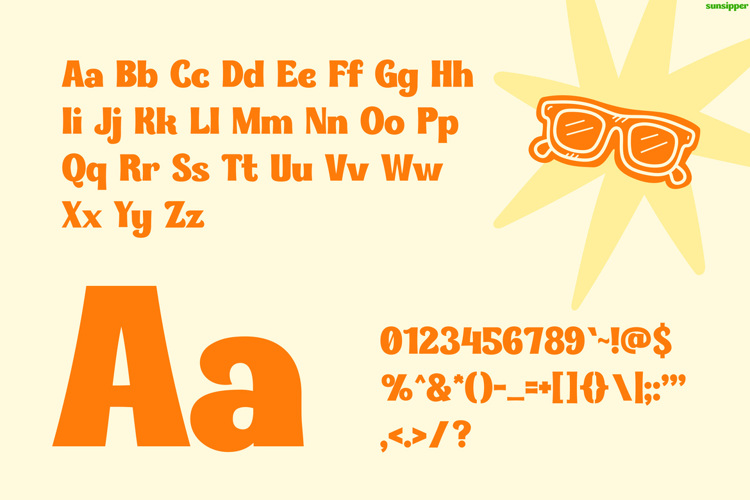 Preview of Sunsipper Font