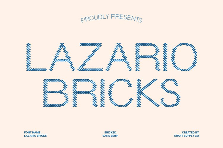 Preview of Lazario Bricks Font