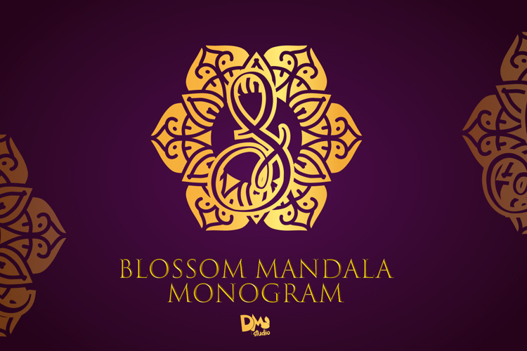 Blossom Mandala Monogram Font