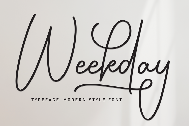 Preview of Weekday Font