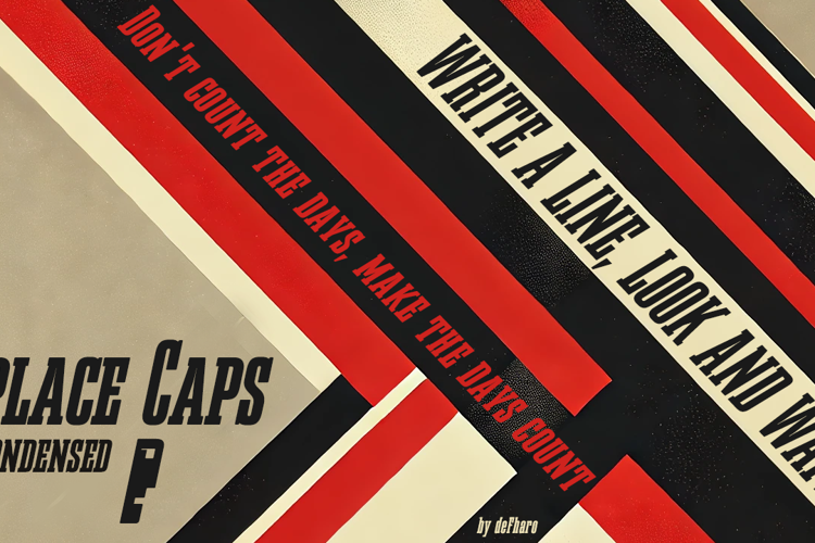 Preview of Bigplace Caps Display Font