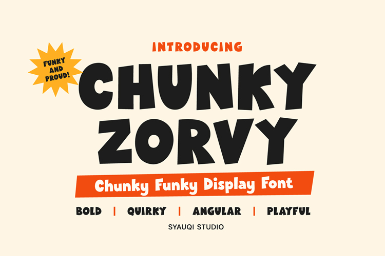 Preview of Chunky Zorvy Font