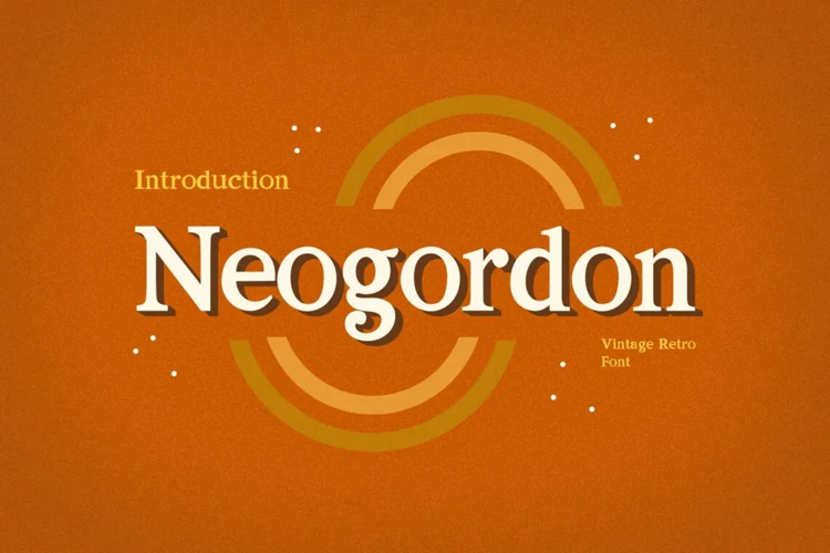 Preview of Neogordon Vintage Retro Fun Font