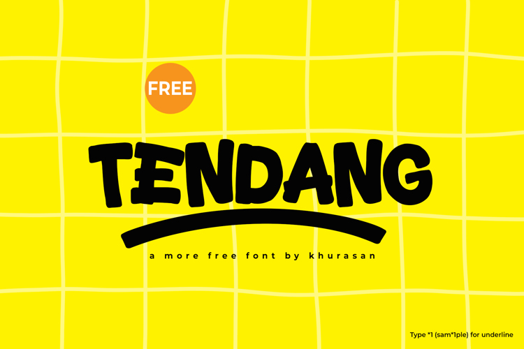 Preview of Tendang Font