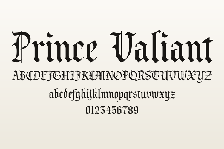 Preview of Prince Valiant Font