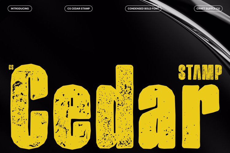 Preview of CS Cedar Stamp Font