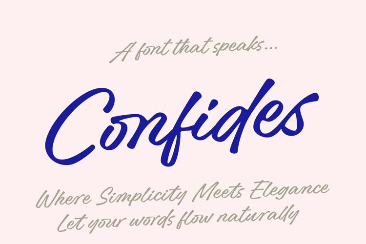 Preview of Confides Handwritten Font