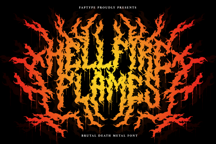 Hellfire Flames Death Metal Font